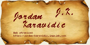 Jordan Karavidić vizit kartica